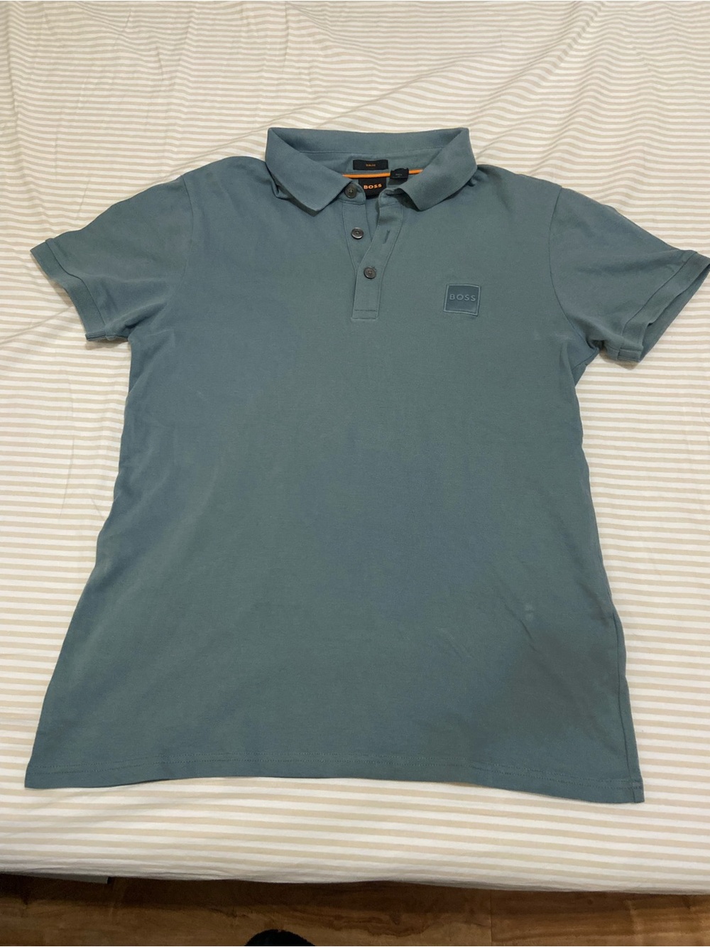 BOSS Men's Classic Polo Shirt in Dusty Teal Size M